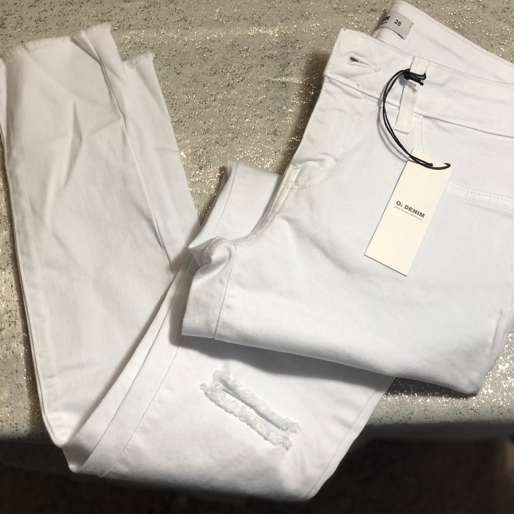 O2 Denim White Ripped Jeans - Picture 2 of 3
